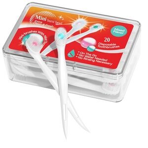 2 Pack of Mini Burst Bead Disposable Toothbrushes - 40 count